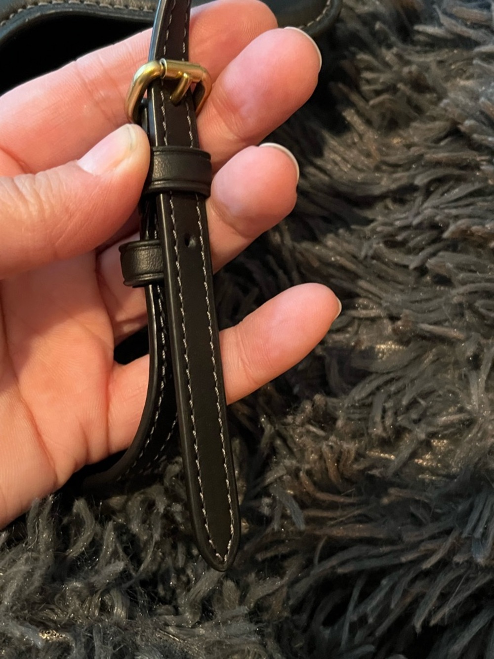 Black Coachtopia Star Recycled Leather Mini Crossbody Handbag with Top Handle - Picture 7 of 9